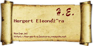 Hergert Eleonóra névjegykártya